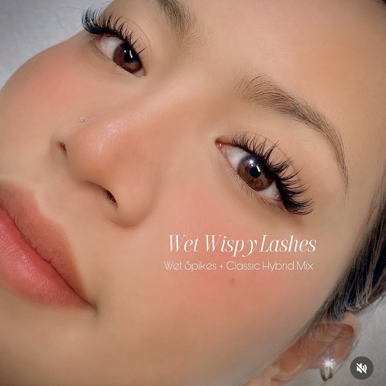 Wet wispy lash extensions Orange County - Russian volume lash transformation OC professional results