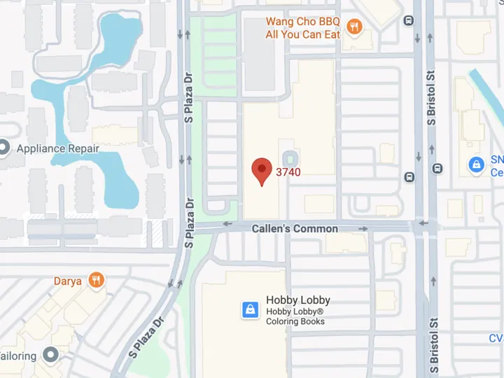 Map view of Elegant Lashes By Katie in Santa Ana